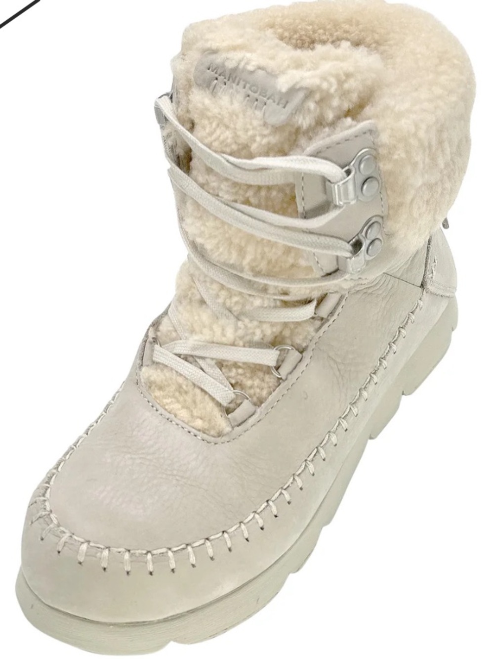 Manitobah Pacific Hiker Boots 9 Waterproof Grey Pumice Suede + Shearling Winter - Picture 9 of 16